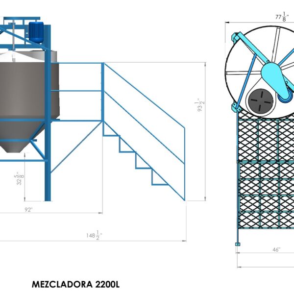 MEZCÑLADORA 2200LTS