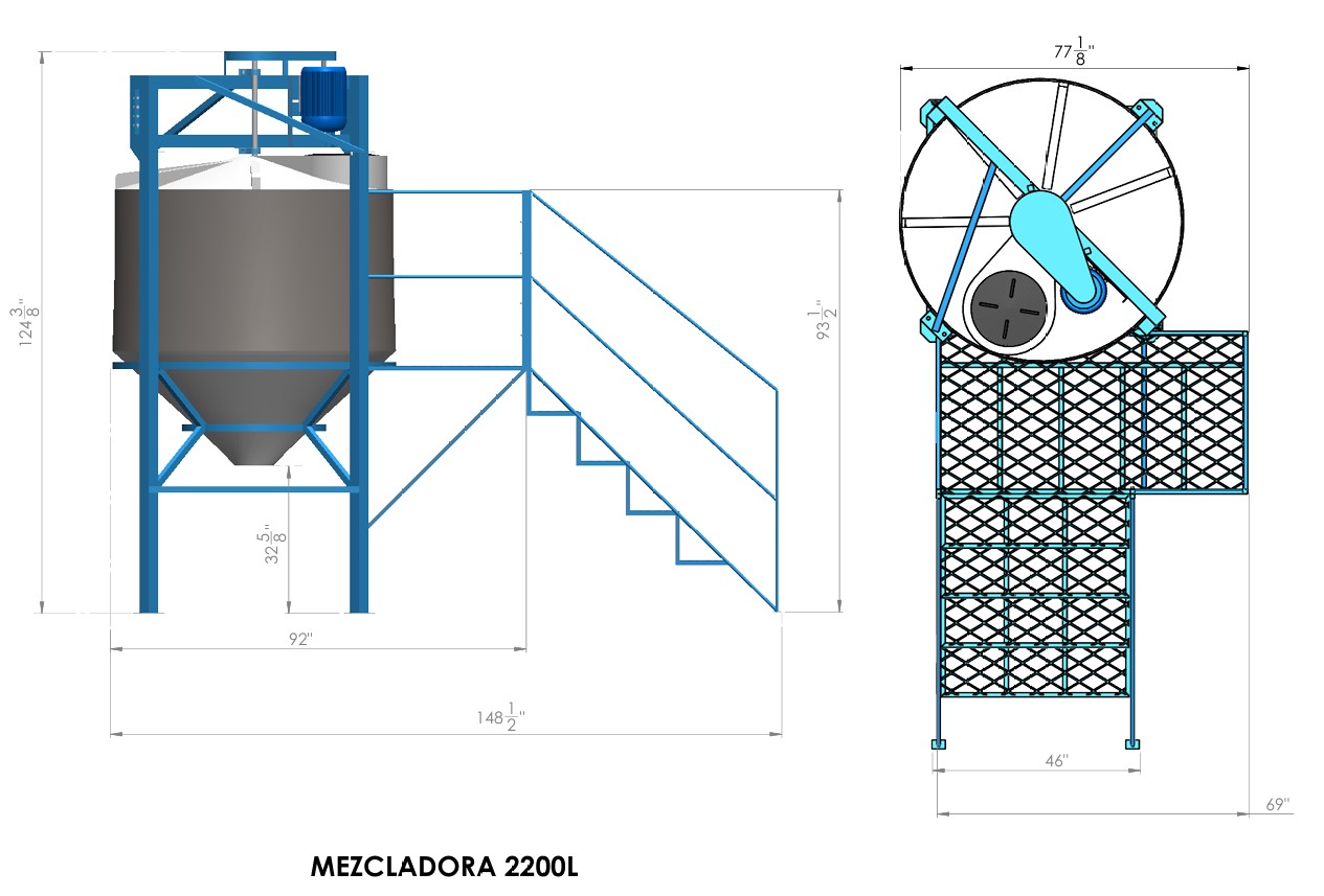 I Tolva Mezcladora de 2,200 Lts Imagen 2
